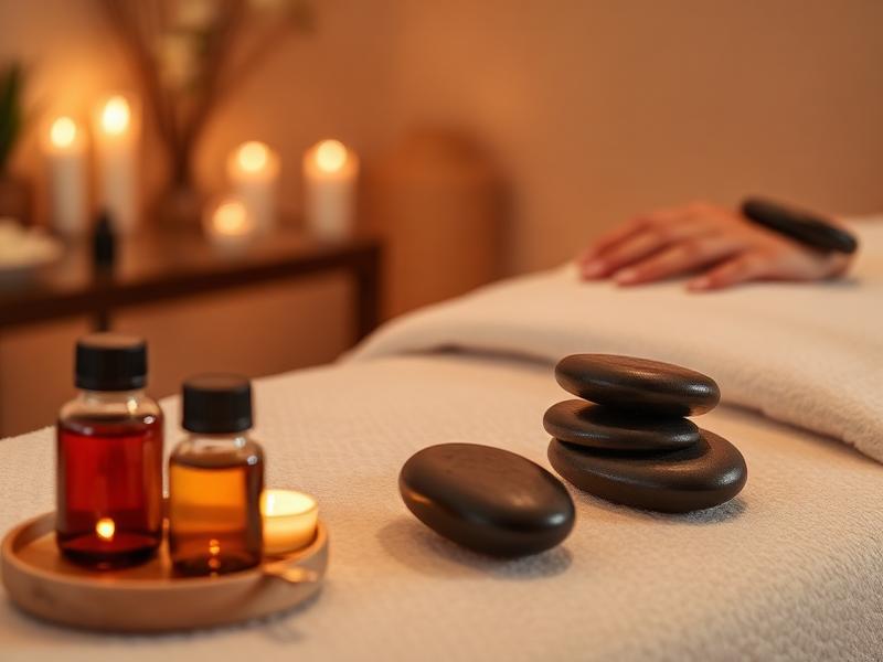 Aromatherapy massage session with hot stones and essential oils at best spa in Dhaka city