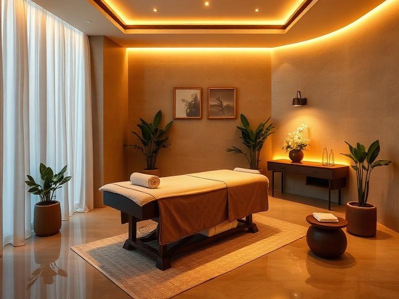 Luxury wellness spa room with modern massage table near Nikunja Dhaka