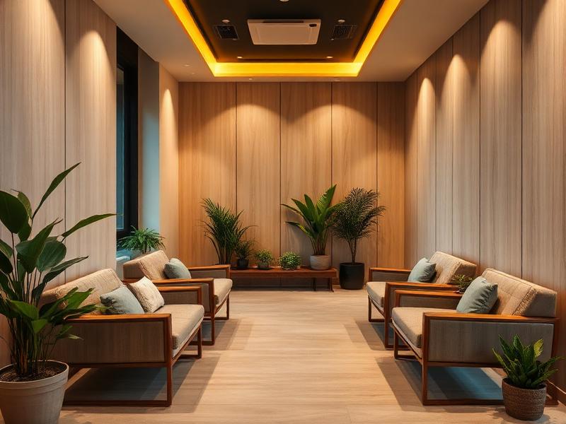 Premium spa lounge and waiting area at wellness center near Mohakhali Dhaka