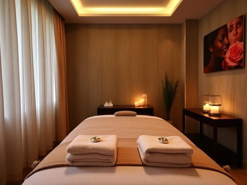 Premium spa treatment room with massage bed at spa near Banani Dhaka